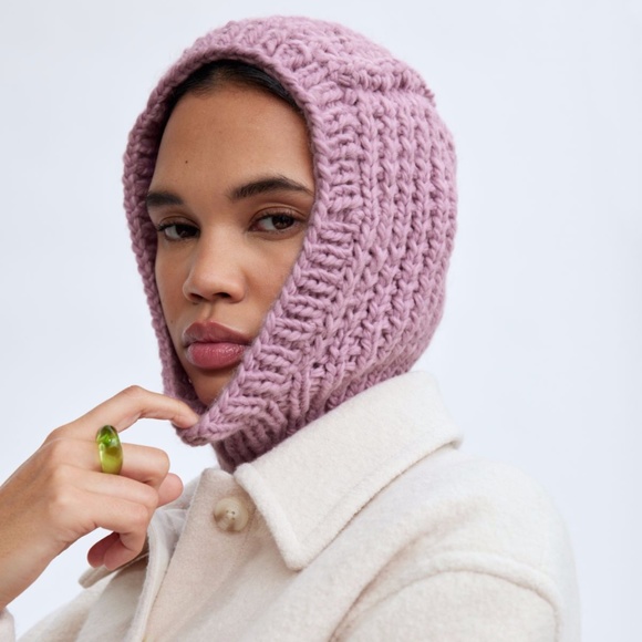 Sunday Best Accessories - SUNDAY BEST by Aritzia Knit Balaclava ~ Pink